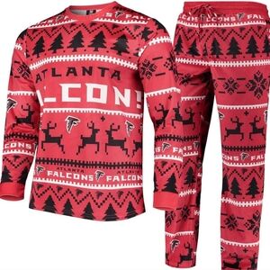 NFL Atlanta Falcons Red Holiday Pajama Set Men's 2XL
